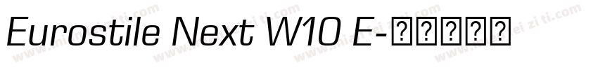 Eurostile Next W10 E字体转换